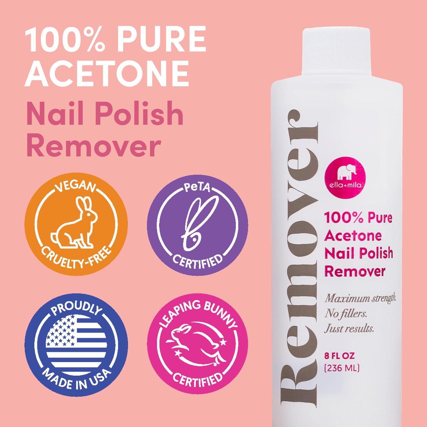 Ella+Mila glue removal acetone remover creates a clean canvas for new art.