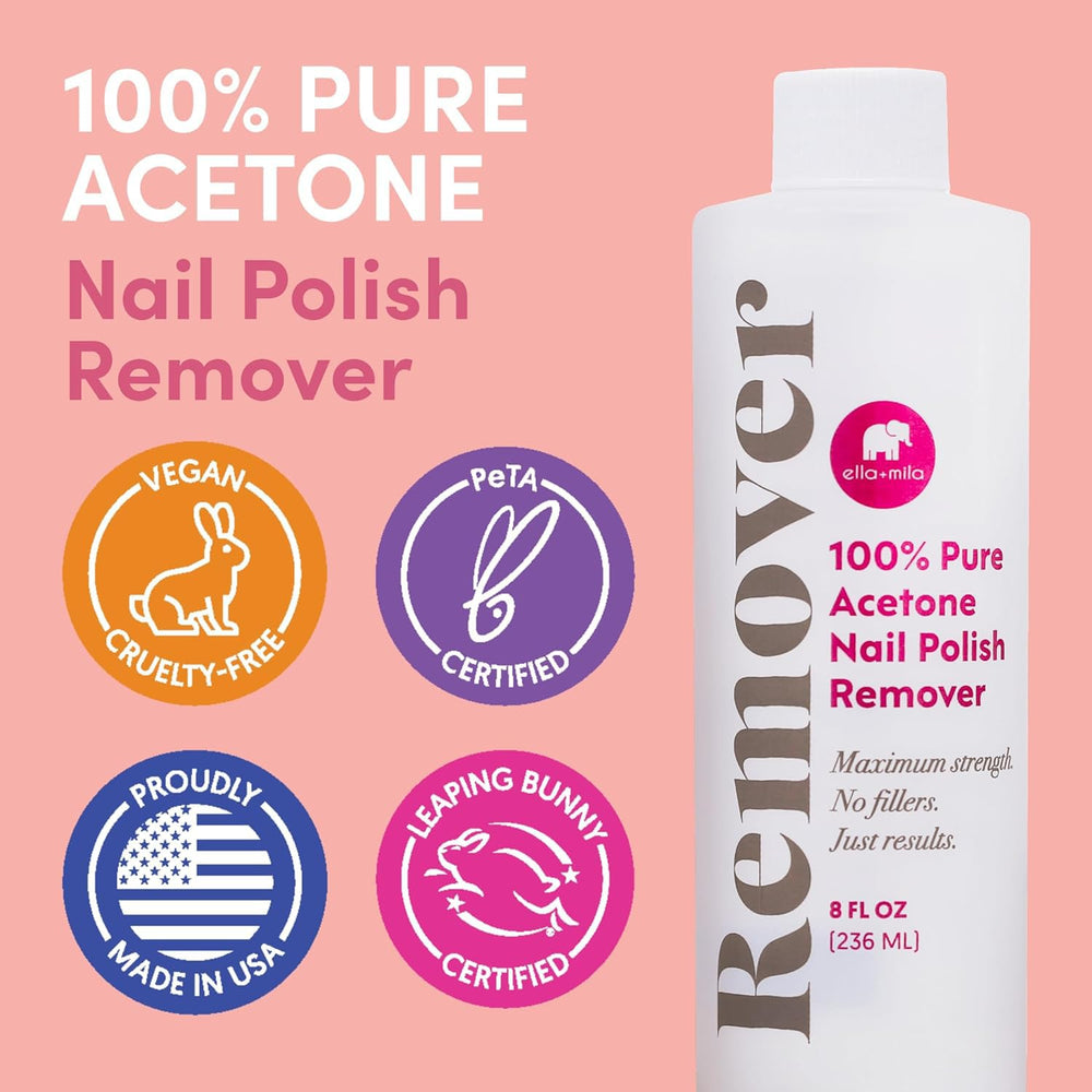 Ella+Mila glue removal acetone remover creates a clean canvas for new art.