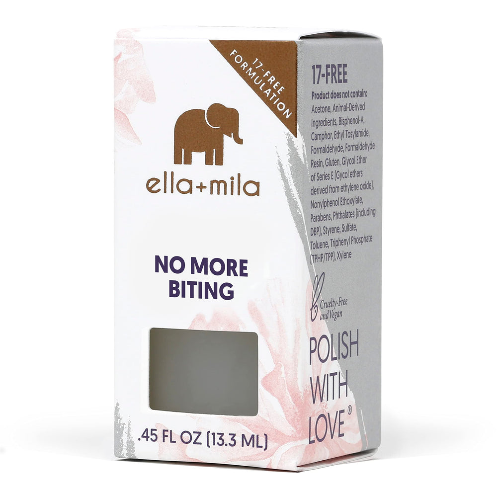 Final nail look after using ella-mila No More Biting Nail Polish with a healthier appearance.