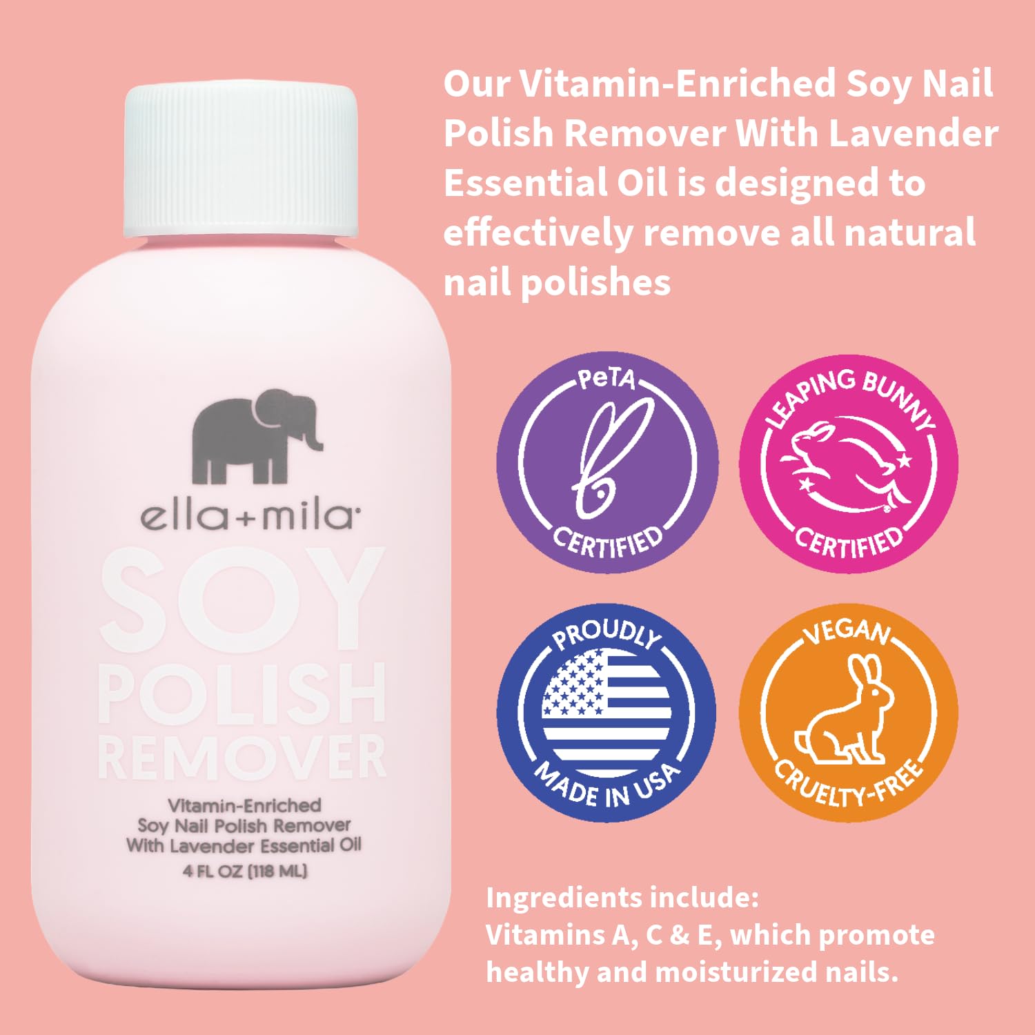 ella-mila non-acetone formula minimizes dryness while removing polish.