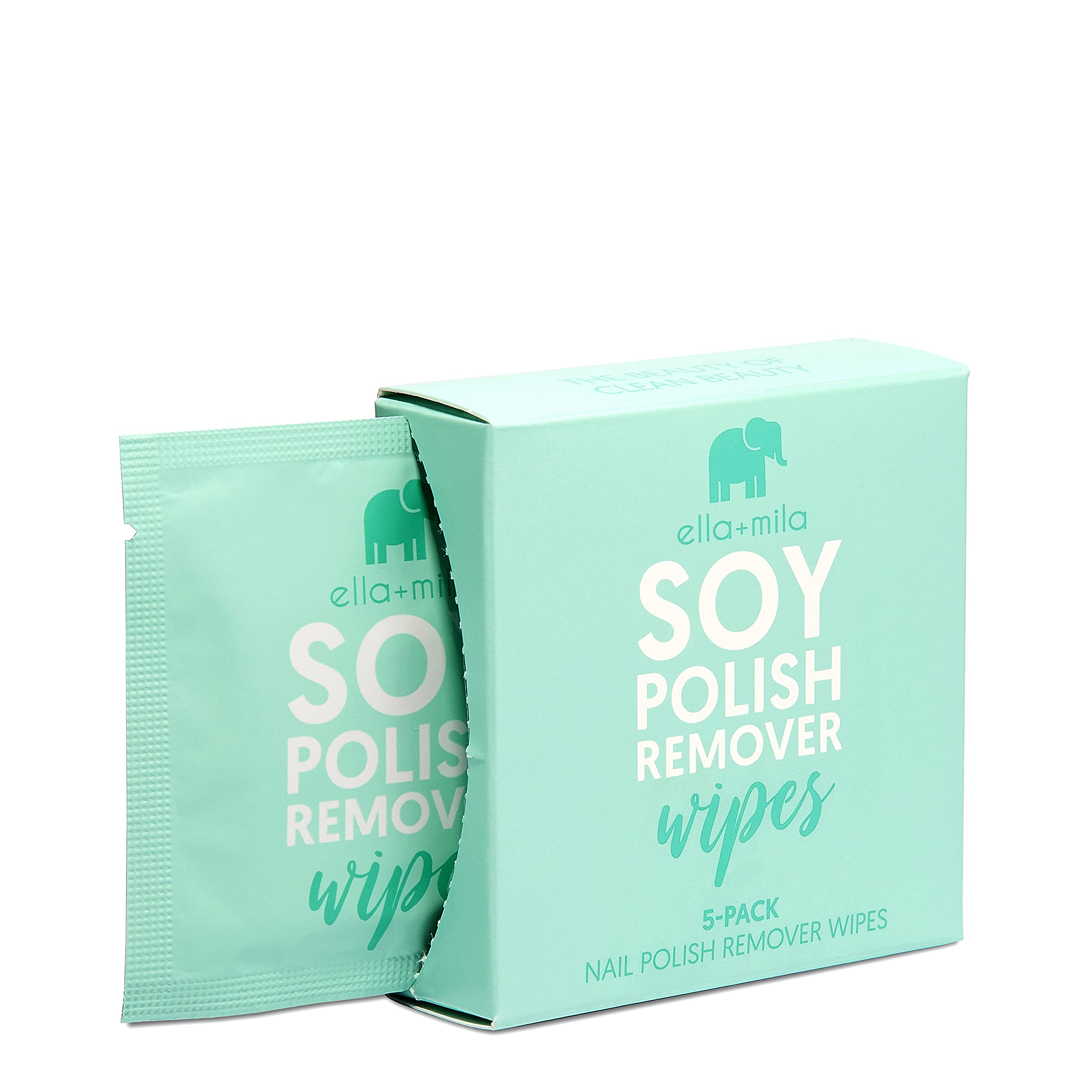 ella-mila soy nail polish remover wipes in travel size for on-the-go polish removal
