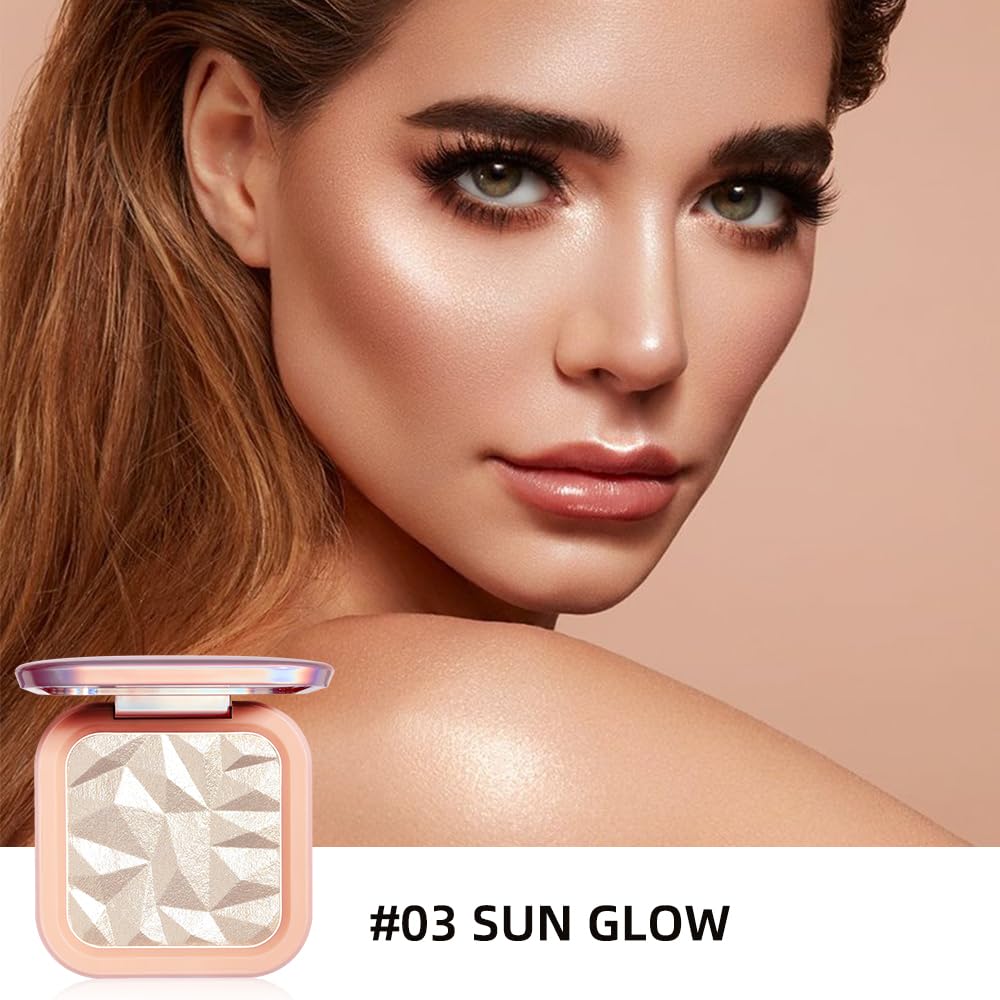 ELLESY highlighter palette enhances cheekbones with three-dimensional glow.