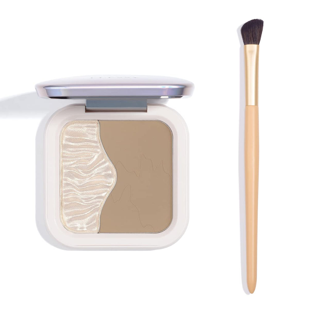 ELLESY highlighter palette front view, compact and portable for on-the-go touchups