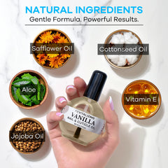 Glossy Ellie Chase bottle highlighting premium nail care formula