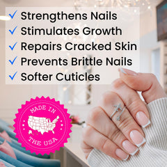 Ellie Chase cranberry scented bottle for spa-like nail care at home