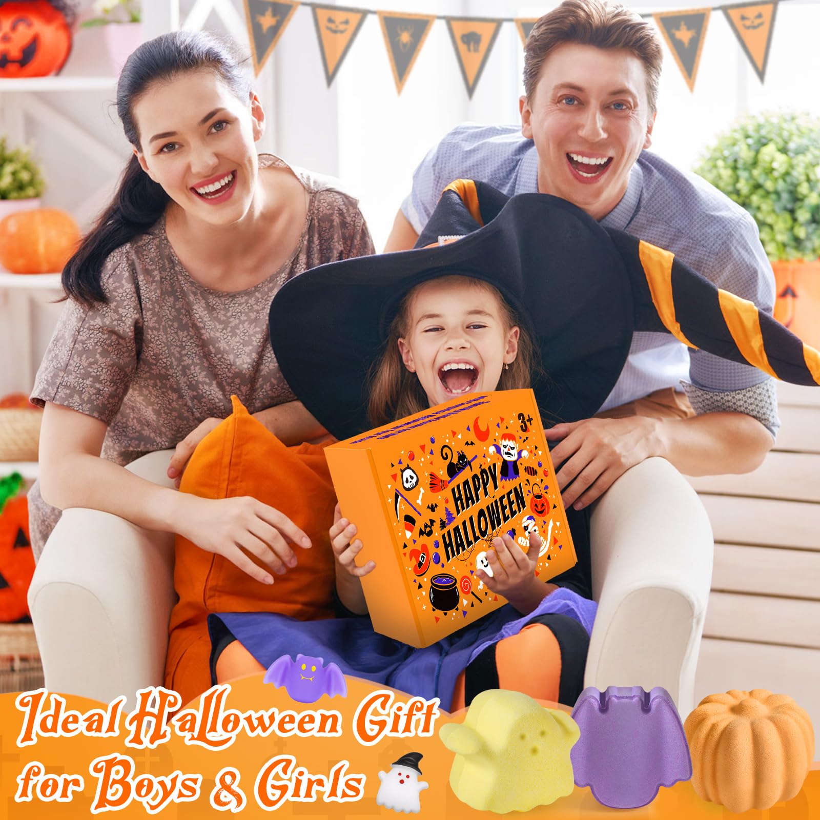 Ellinjan halloween bath bombs varieties – nine unique fragrances for fun bath time.