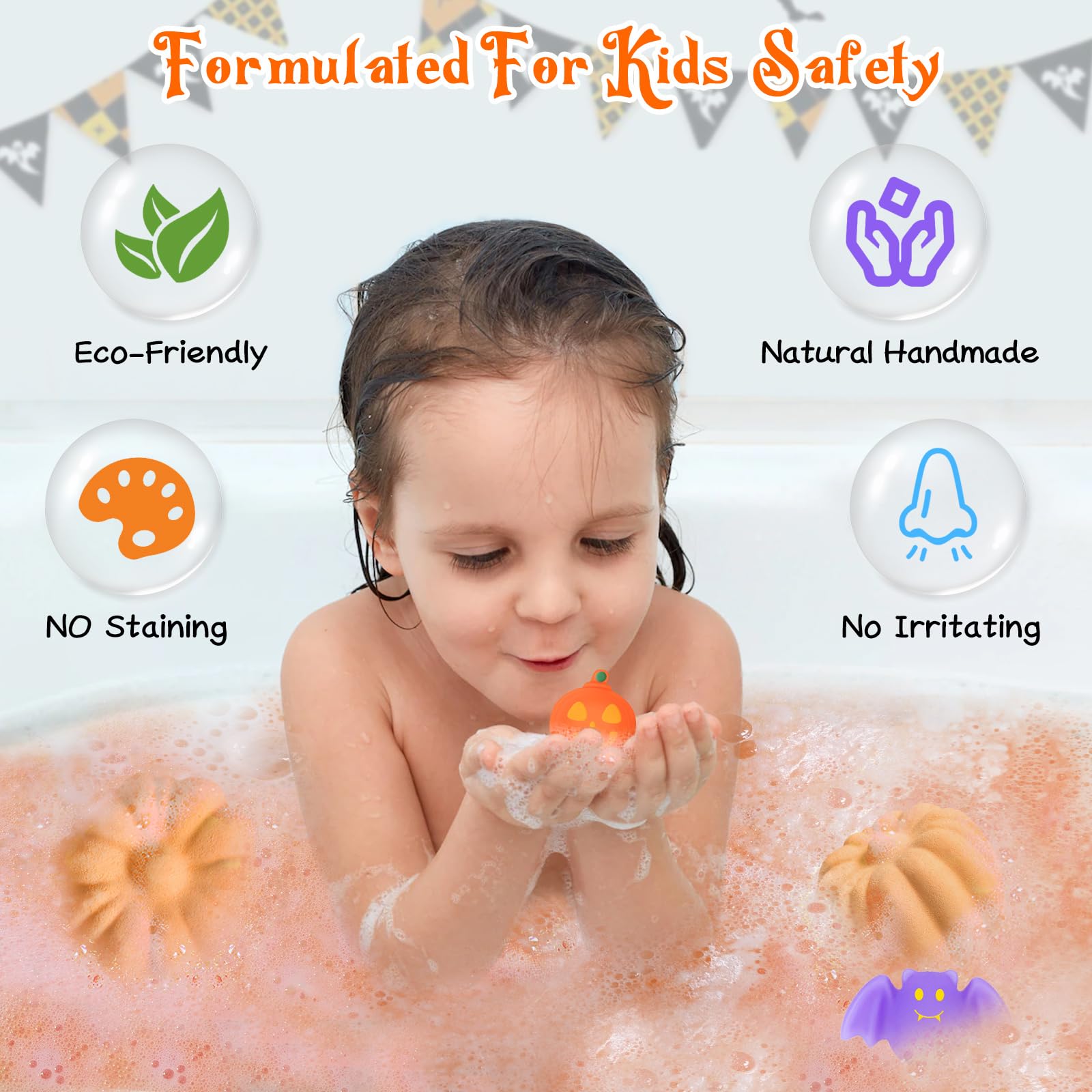 Ellinjan halloween bath bombs packaging – ideal for gift bags and favors.