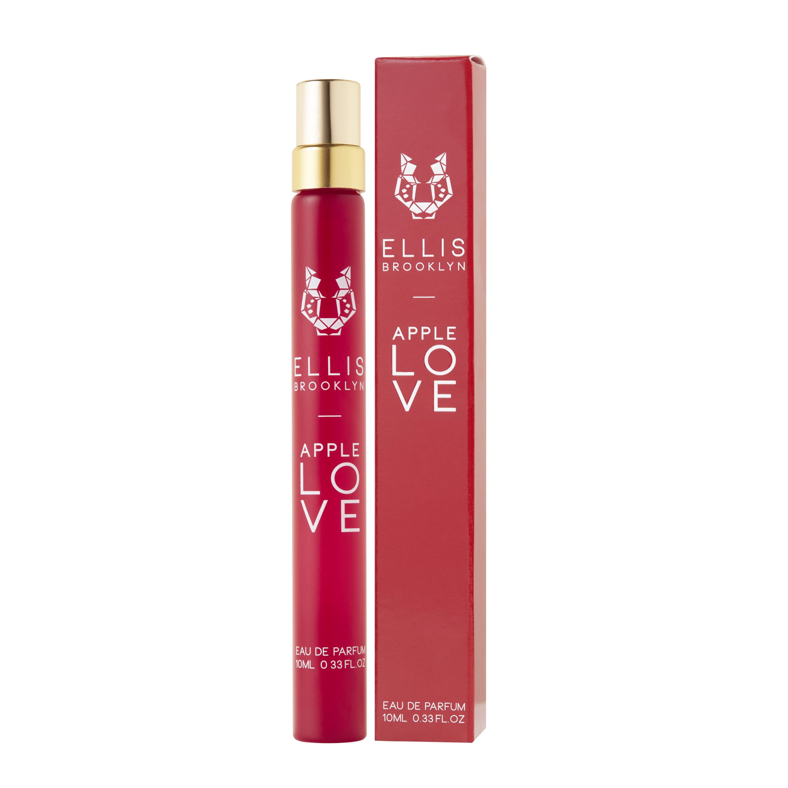 Ellis Brooklyn Apple Love bottle front shows its amber gourmand silhouette