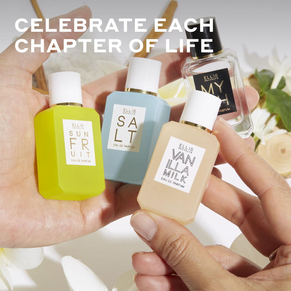 Ellis Brooklyn Chapters Salt bottle—refreshing sea-inspired aroma with mood lift.