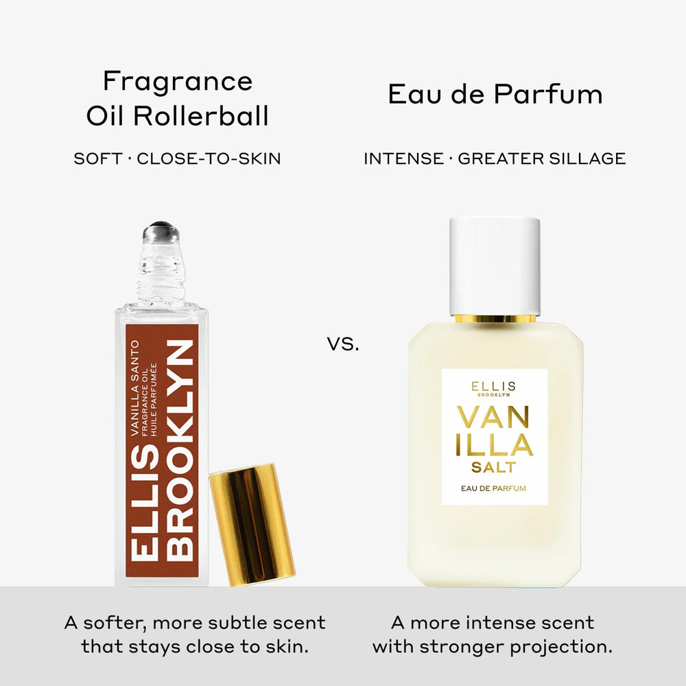 Ellis Brooklyn Milk Wood travel 15ml rollerball shown for portable use