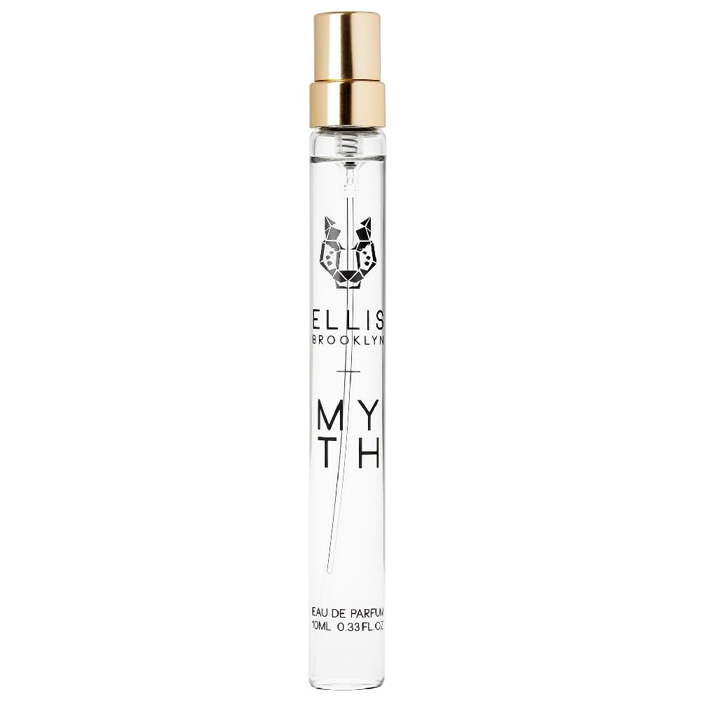 Ellis Brooklyn MYTH bottle showing a luminous floral musk fragrance for everyday elegance