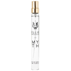 Ellis Brooklyn MYTH bottle showing a luminous floral musk fragrance for everyday elegance