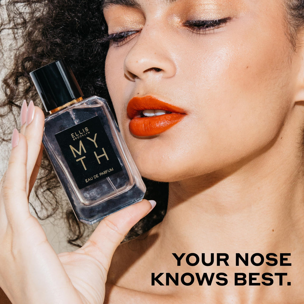 Ellis Brooklyn MYTH bergamot and cassis top notes create a bright opening