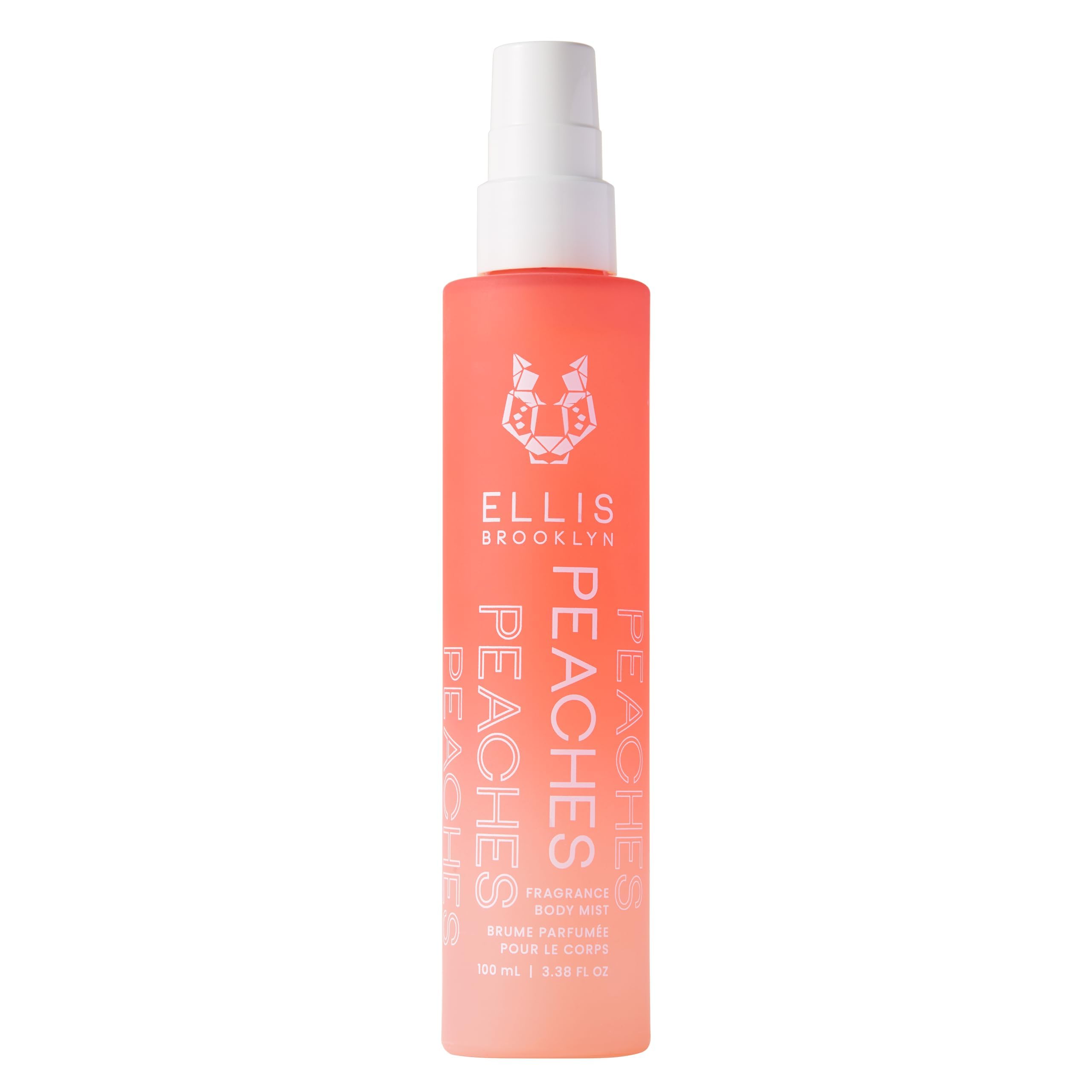 Ellis Brooklyn PEACHES bottle front showing fruity freshness.