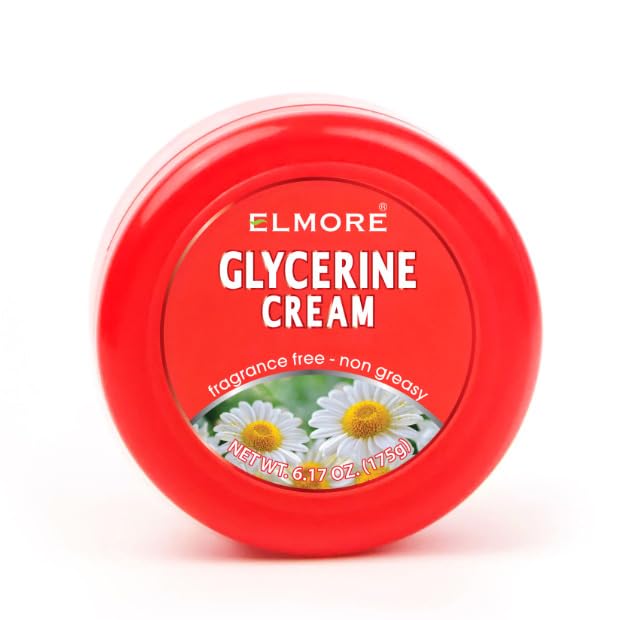 ELMORE hand cream bottle with glycerin showcases intense moisture and softness.
