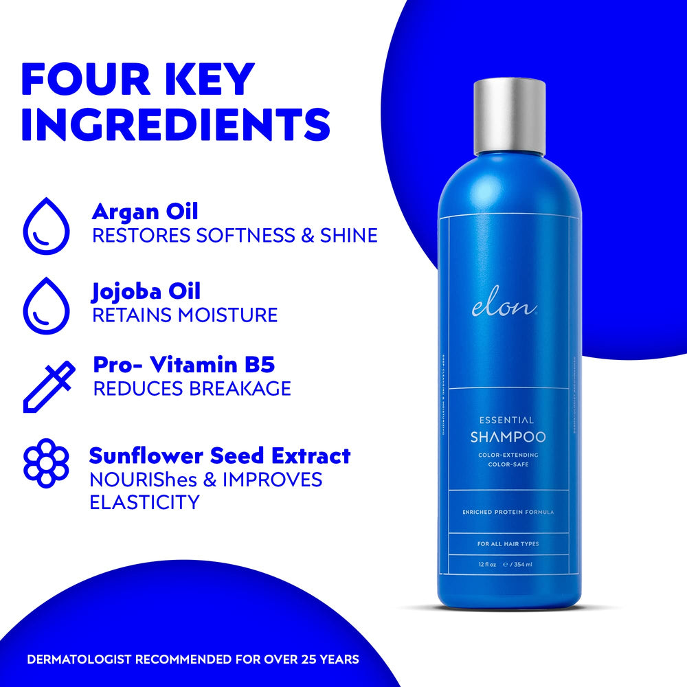 Boxed Elon Complete Care Kit with dermatologist-recommended branding and product details