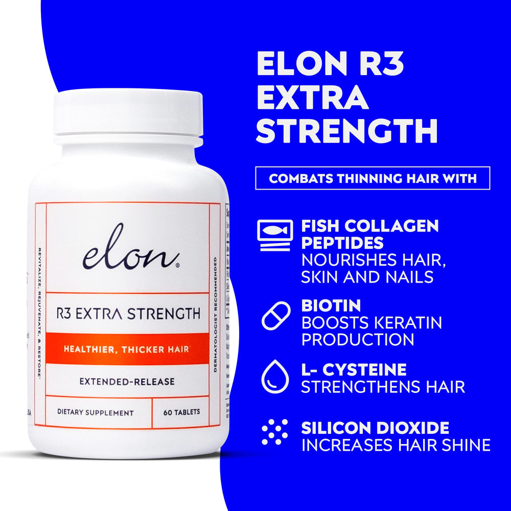 Elon Complete Care Kit conditioner bottle delivering hydrating shine for damaged hair