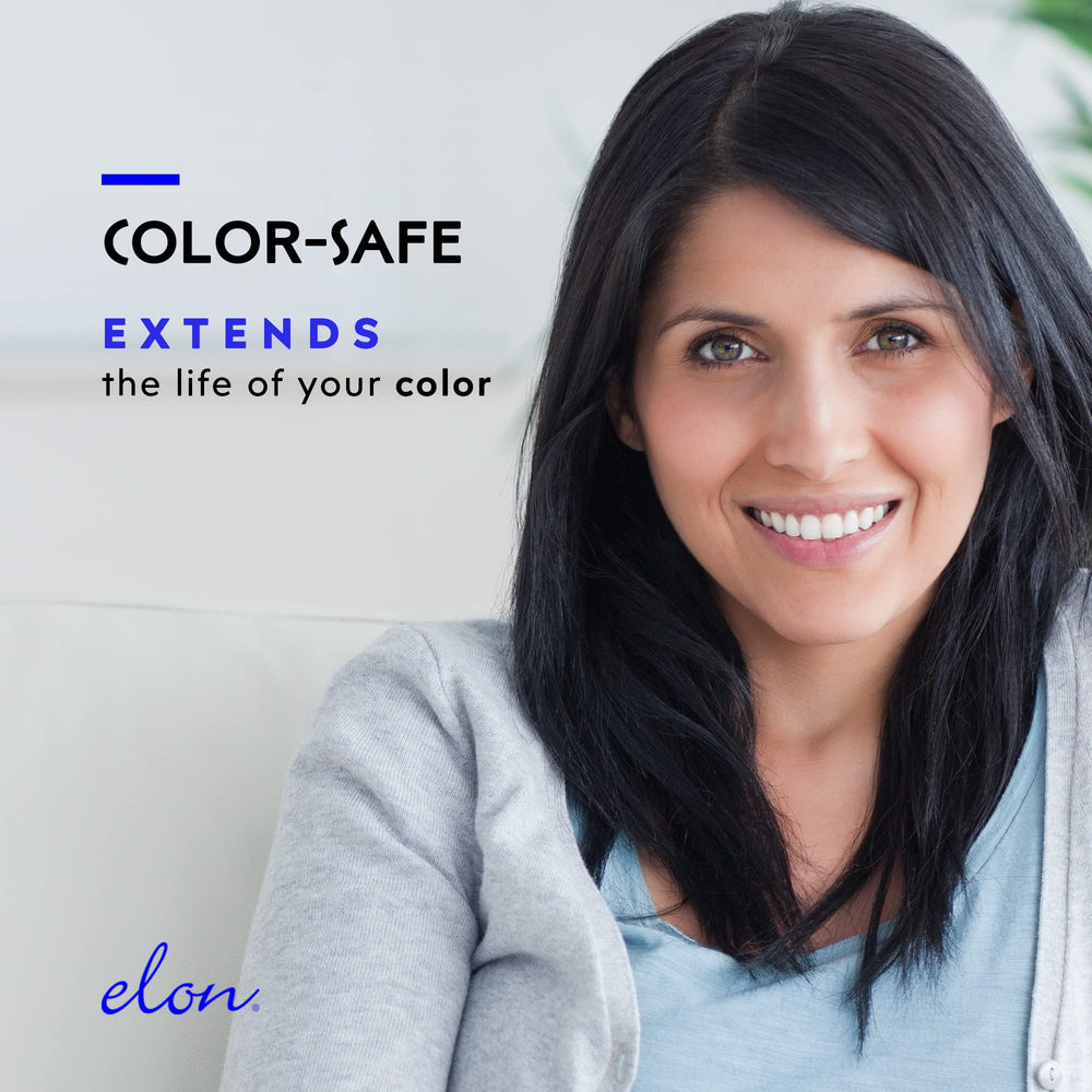 Color-safe Elon conditioner emphasizes color longevity and vibrancy.