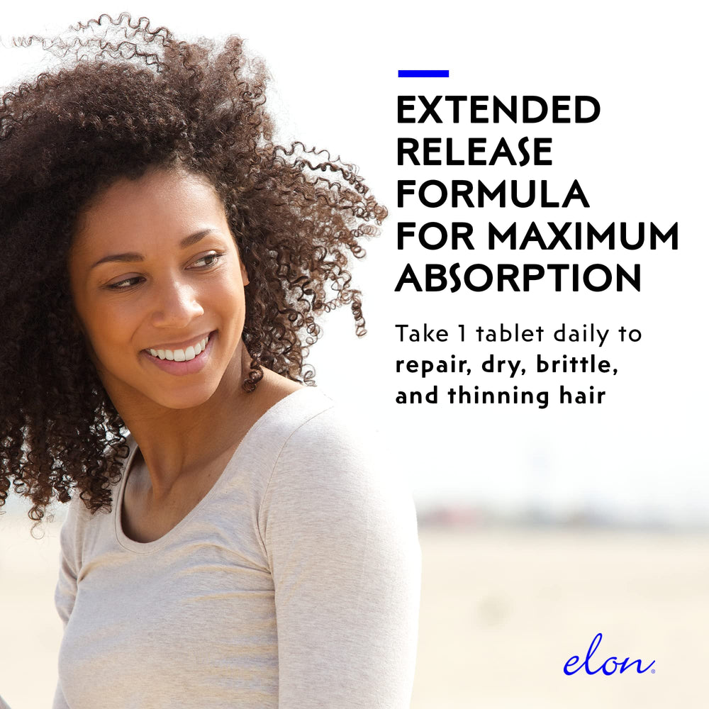 Elon Matrix 5000 ingredients list on label, highlighting biotin and cysteine
