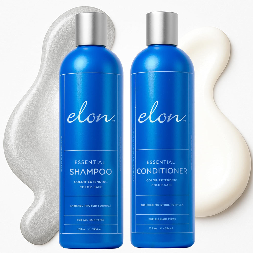 Elon sulfate-free shampoo bottle with color-safe cleansing.