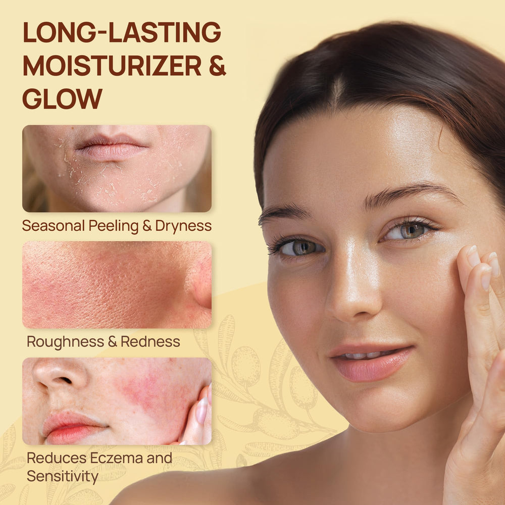 Elrisme balm soft skin close-up suggests deep, non-greasy moisturization.