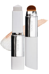 ELROEL Blanc Cover Stick V White cap open, color-changing foundation texture ready to blend.