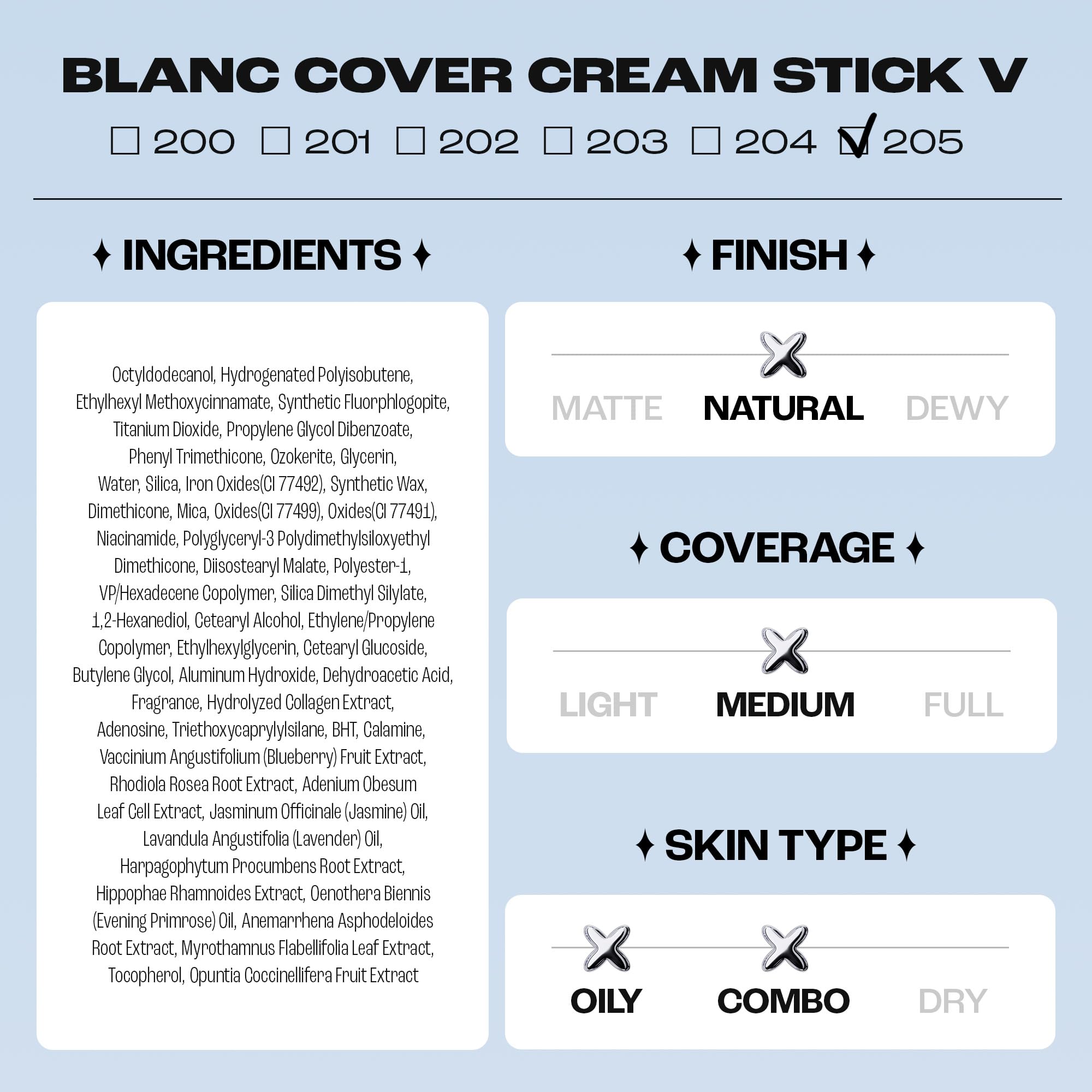 ELROEL Blanc Cover Stick V White in-use application with compact stick and brush