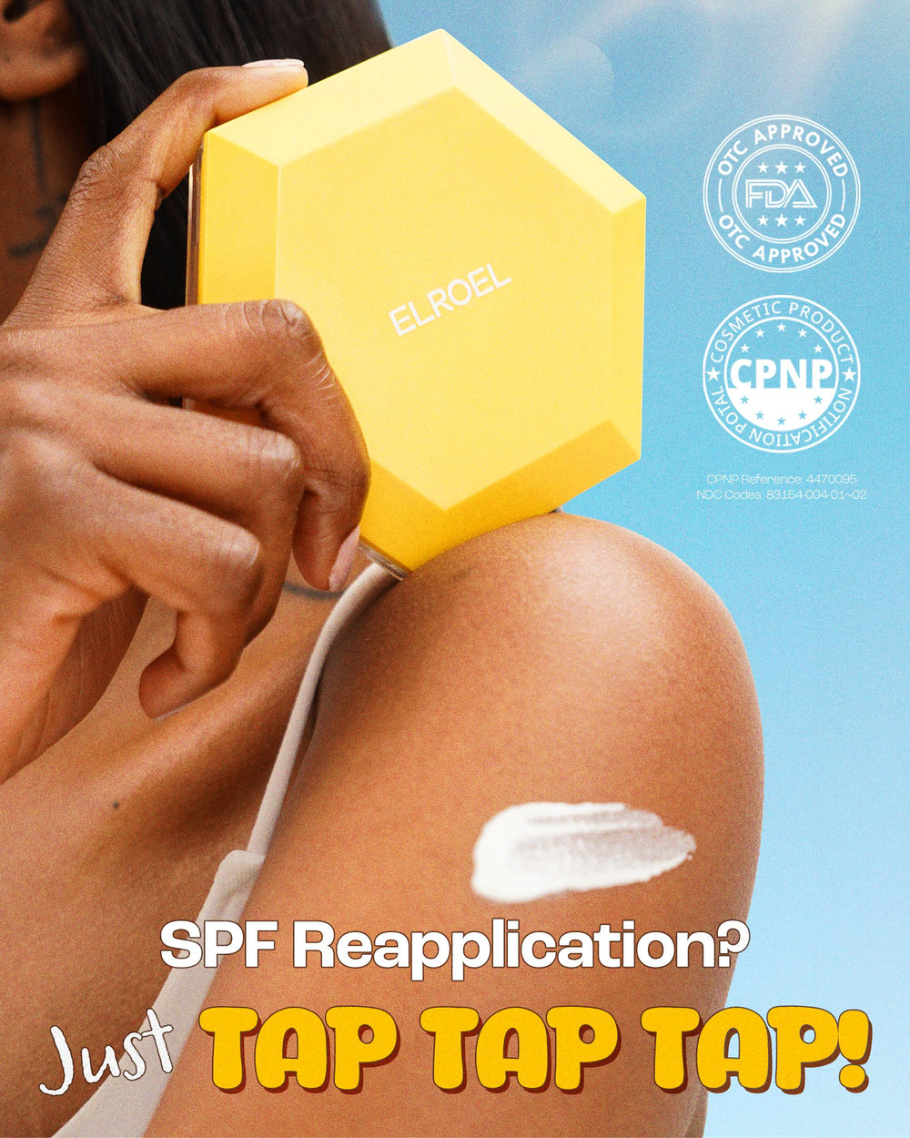 ELROEL Pang Pang Big Sun Cushion puff enables mess-free application