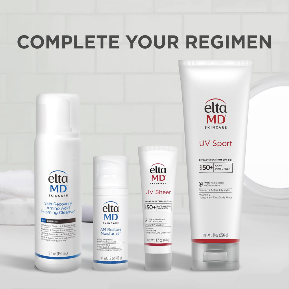 EltaMD oil-free sunscreen leaves a matte finish.