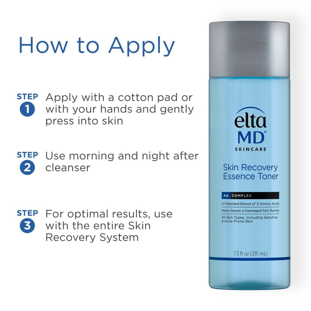 EltaMD Skin Recovery Essence Toner in morning routine for sensitive skin.