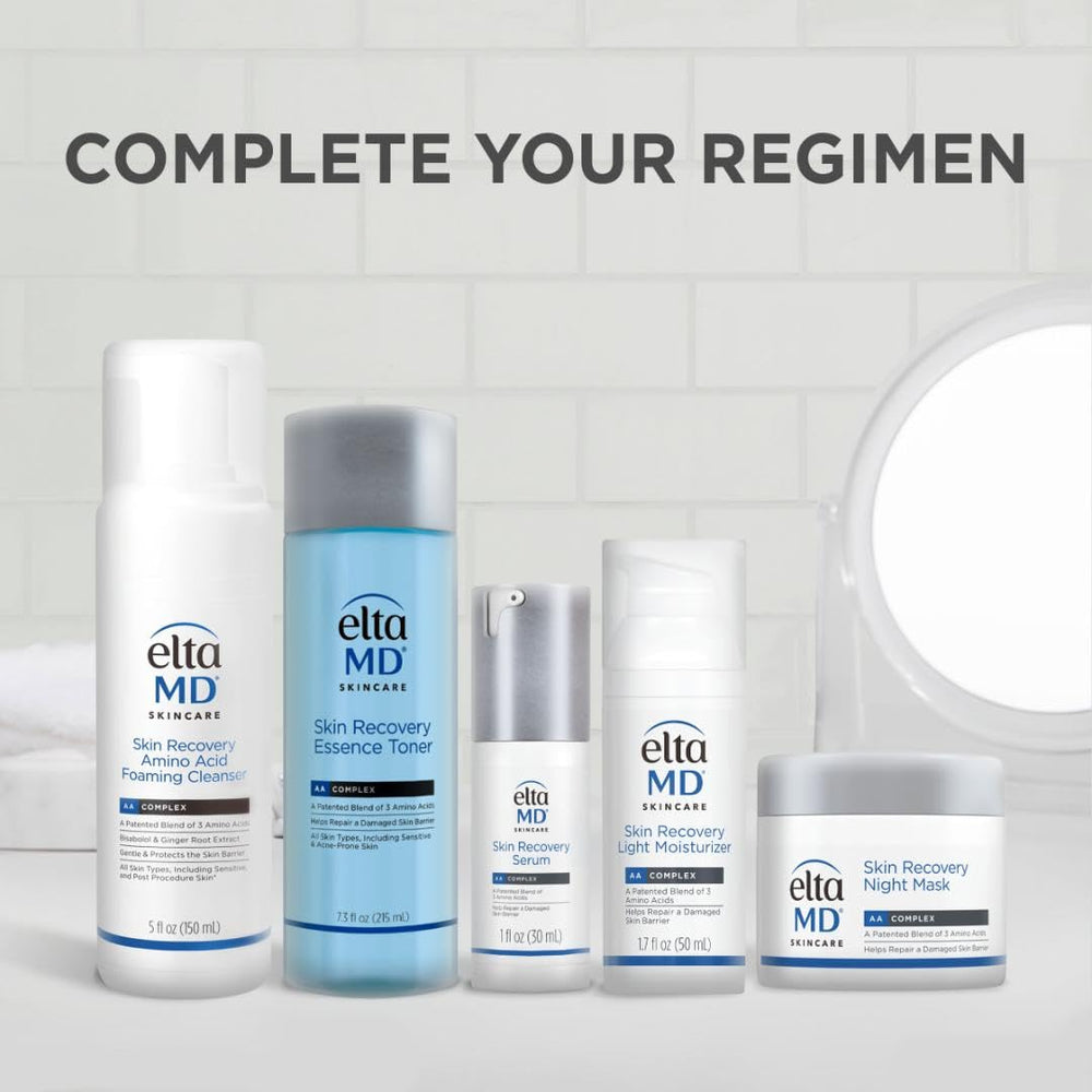 EltaMD Skin Recovery Essence Toner shown with pH balanced hydration concept.