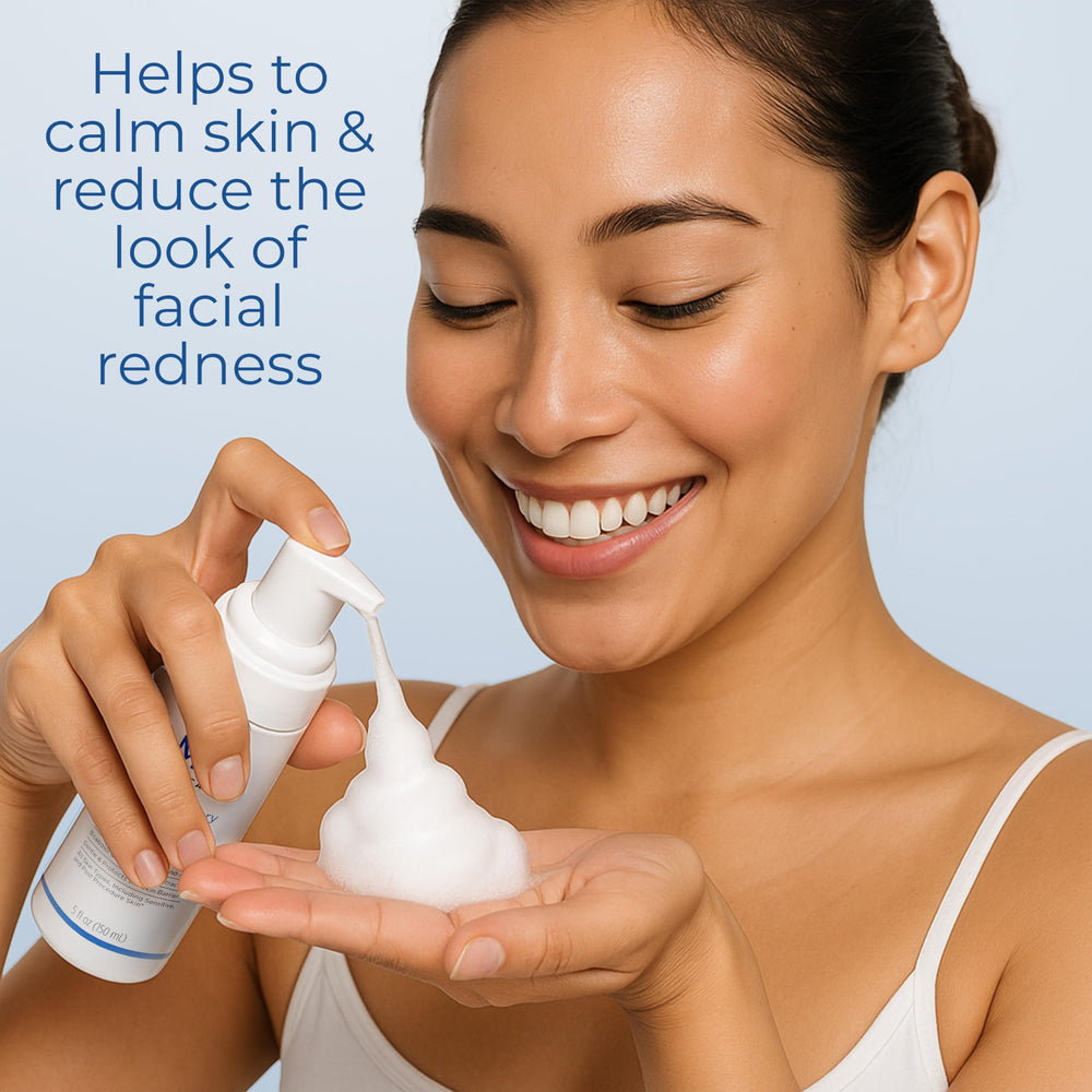 Calm, clean skin after use in a simple home routine