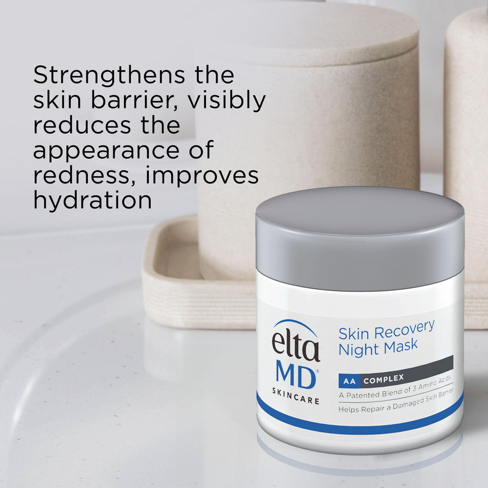 EltaMD Skin Recovery Night Mask supports the barrier with ceramides and nourishing extracts.