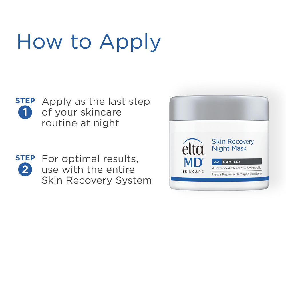EltaMD Skin Recovery Night Mask is oil-free and comfortable for nighttime hydration.