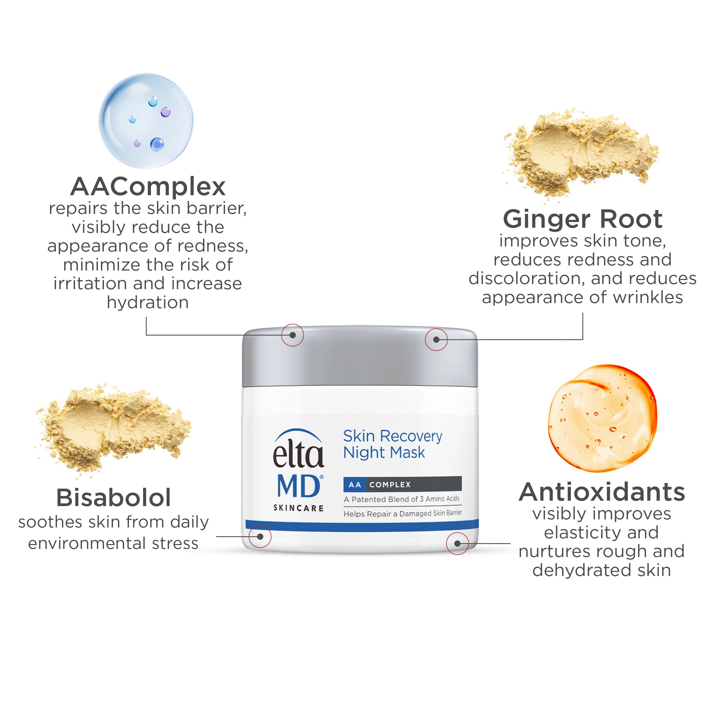 EltaMD Skin Recovery Night Mask cares for both neck and face during sleep.