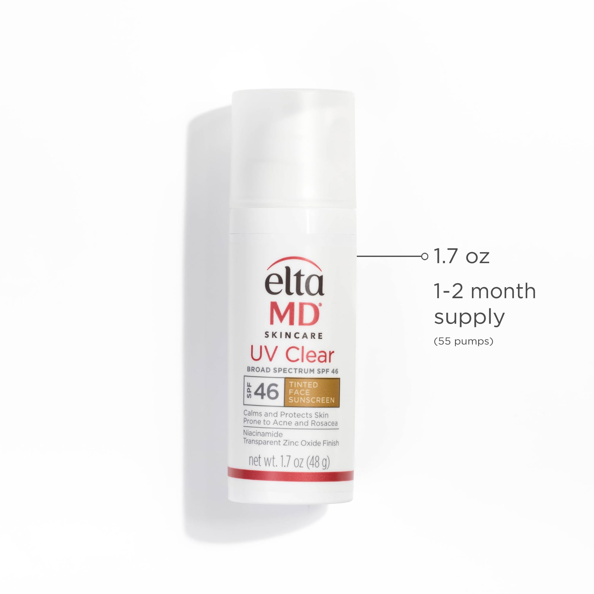 EltaMD travel-size sunscreen 1.7 oz pump for on-the-go protection
