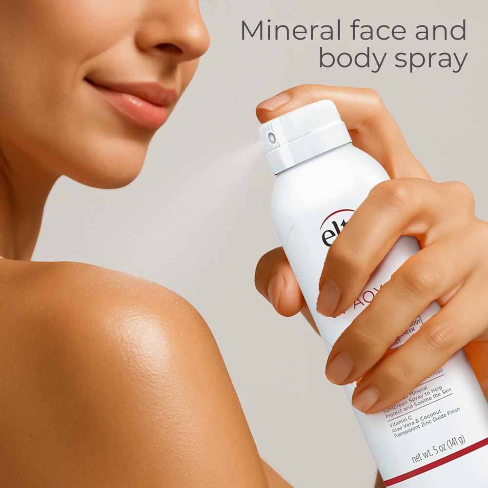 EltaMD UV AOX Mist fragrance-free label supports sensitive skin.