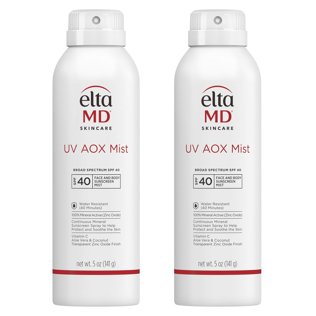 EltaMD UV AOX Mist face bottle for quick daily sun protection.