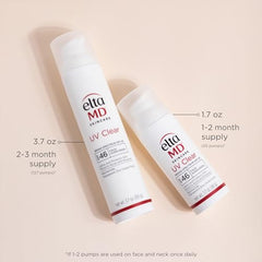 EltaMD UV Clear SPF 46 tinted swatch demonstrates natural finish for even skin tone