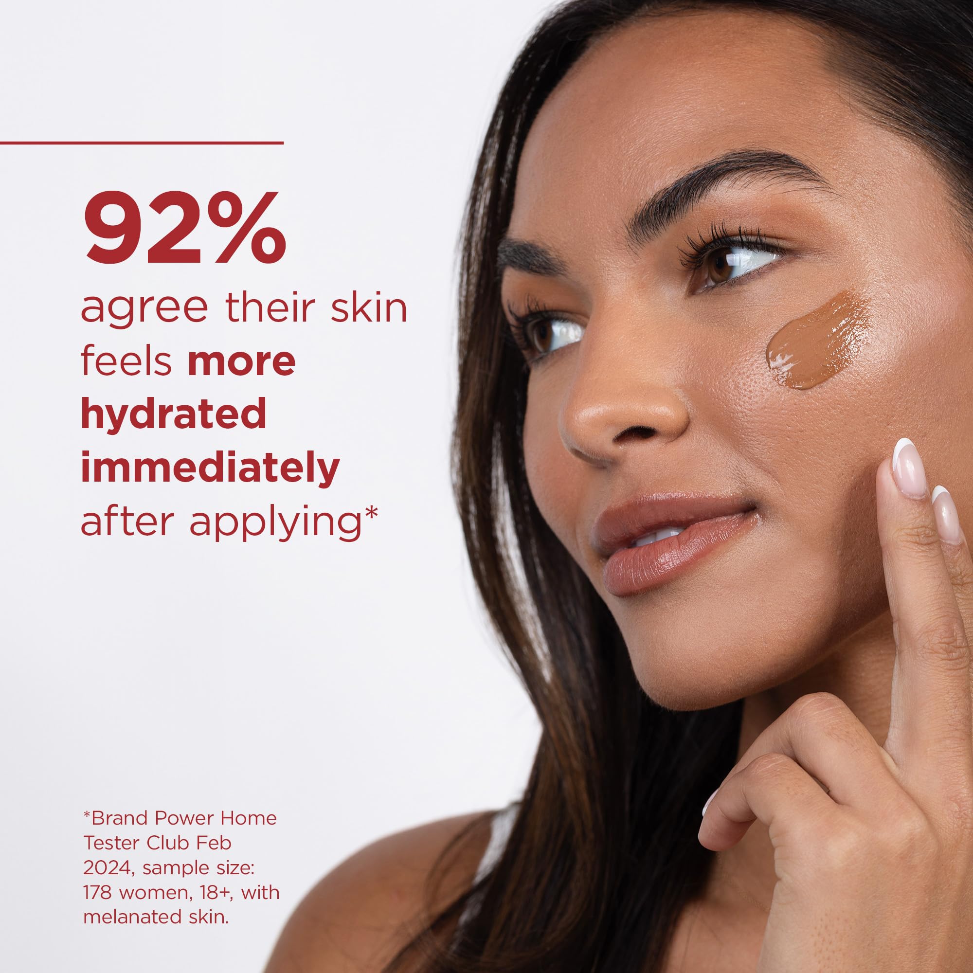 Hydration boost from hyaluronic acid enhances softness and reduces tightness.