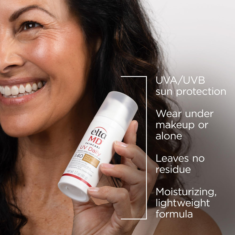 EltaMD UV Daily SPF 40 tinted pump-dispense for easy application