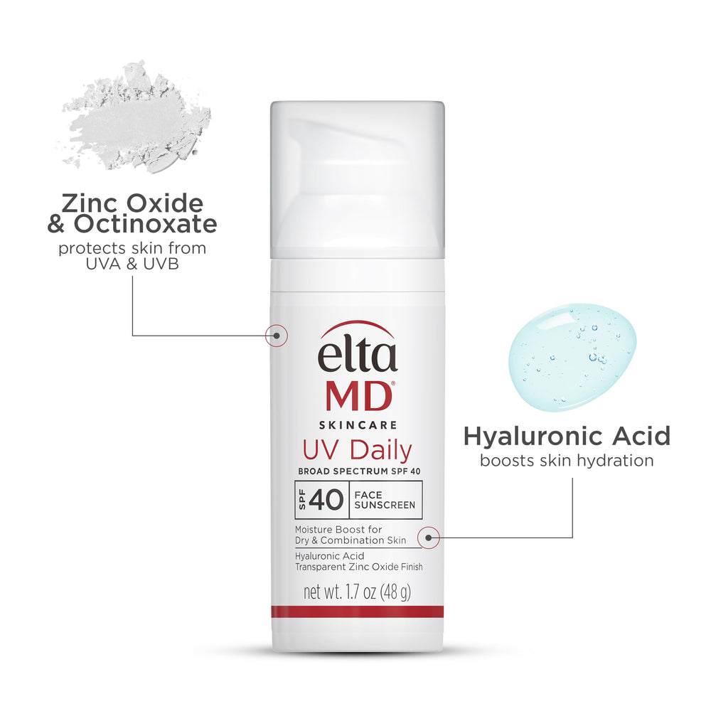 Under-makeup application scene shows primer-like performance from EltaMD UV Daily.