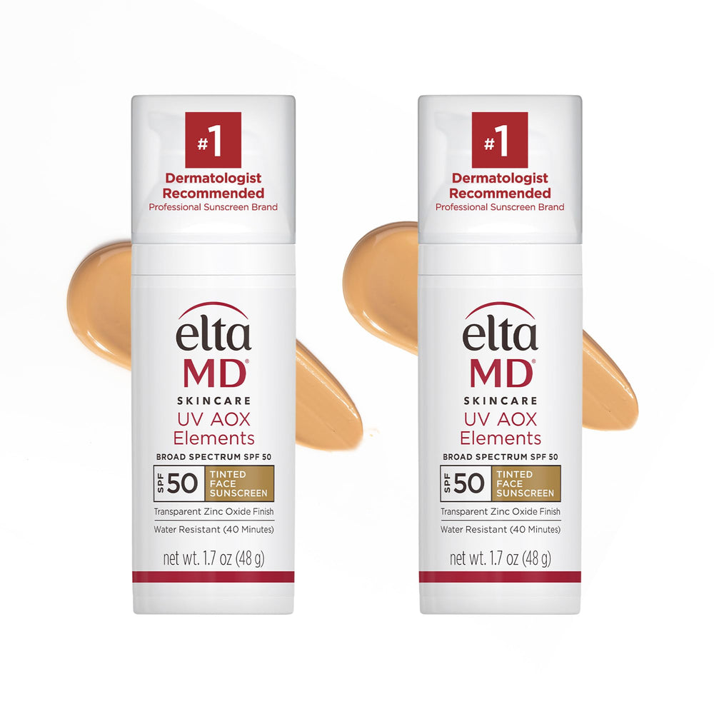 EltaMD UV Elements tinted moisturizer bottle closeup with mineral sunscreen protection for sensitive skin