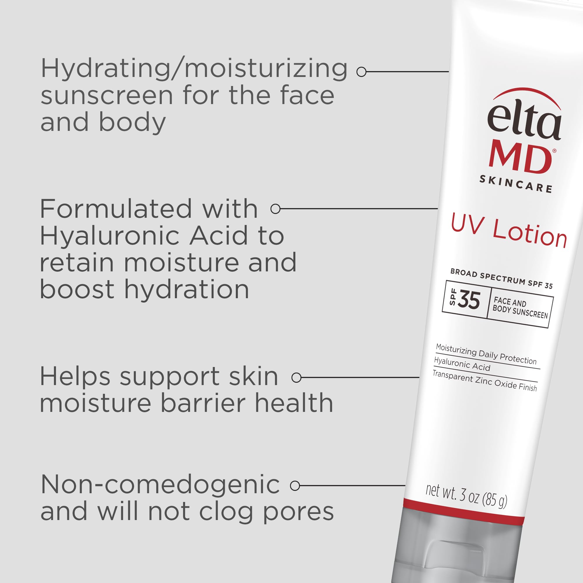 EltaMD UV Lotion with zinc oxide provides mineral protection for daily outdoor use.