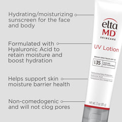 EltaMD UV Lotion with zinc oxide provides mineral protection for daily outdoor use.