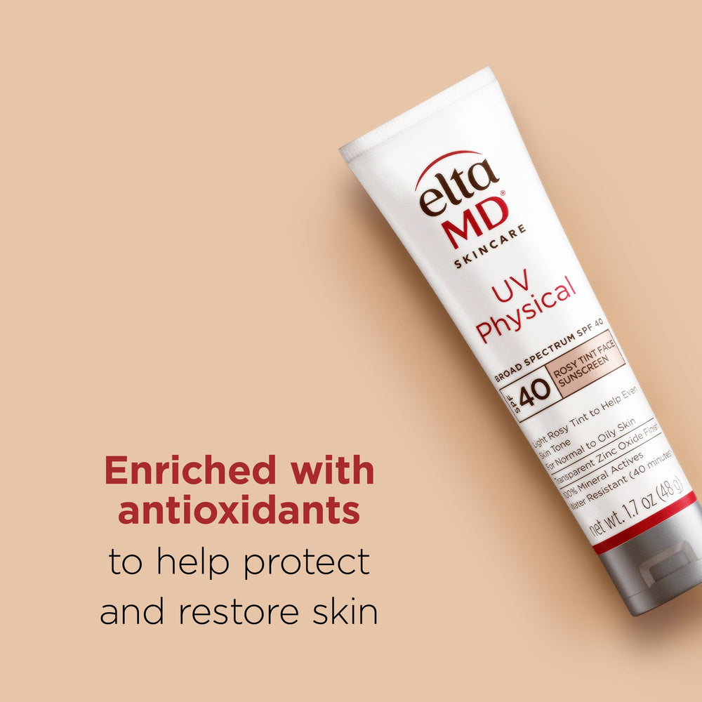 EltaMD UV Physical Rosy Tint blur effect shows even skin tone