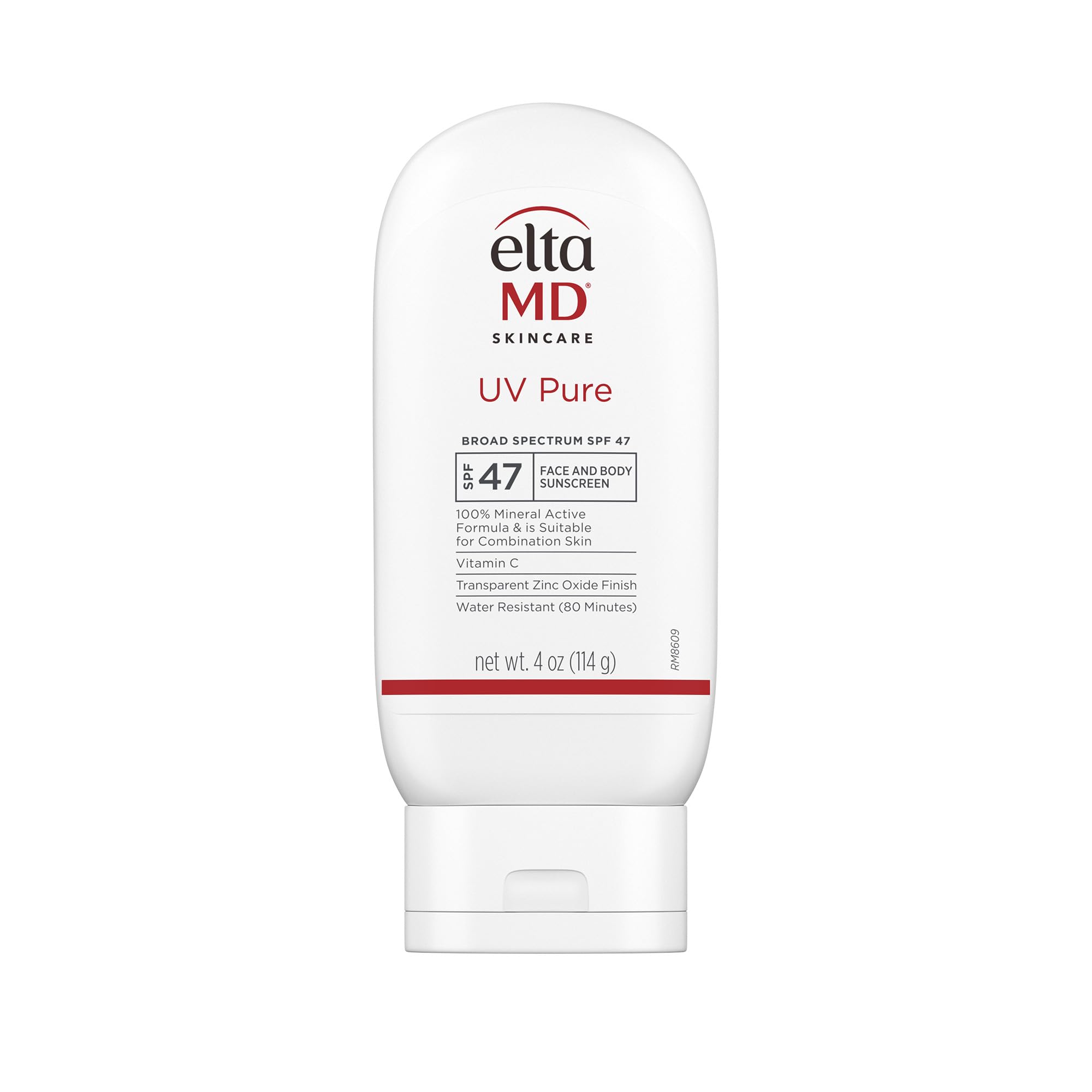 EltaMD UV Pure sunscreen bottle with mineral formula for face and body, suitable for kids and adults.