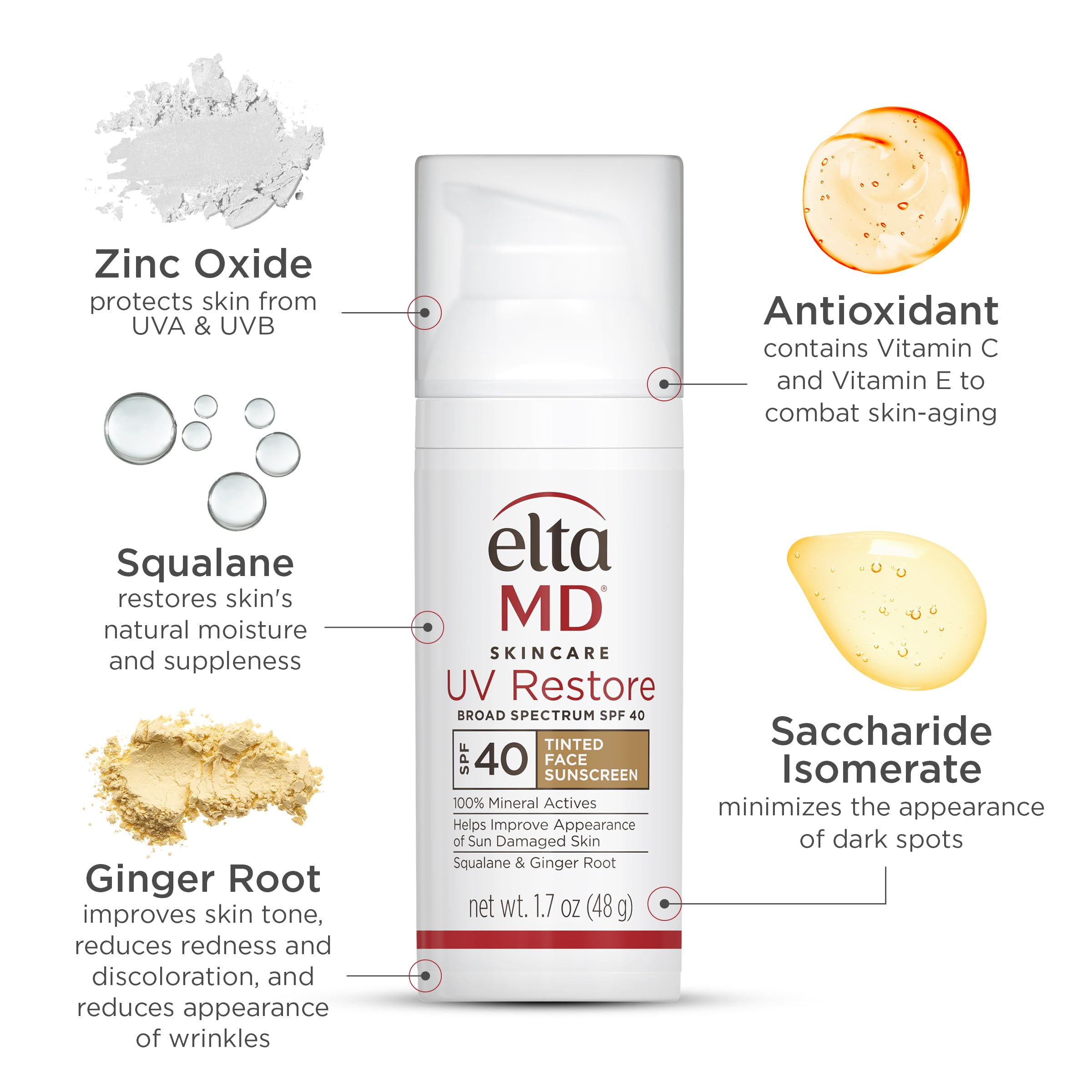 EltaMD UV Restore with ginger root promotes a healthy-looking complexion.
