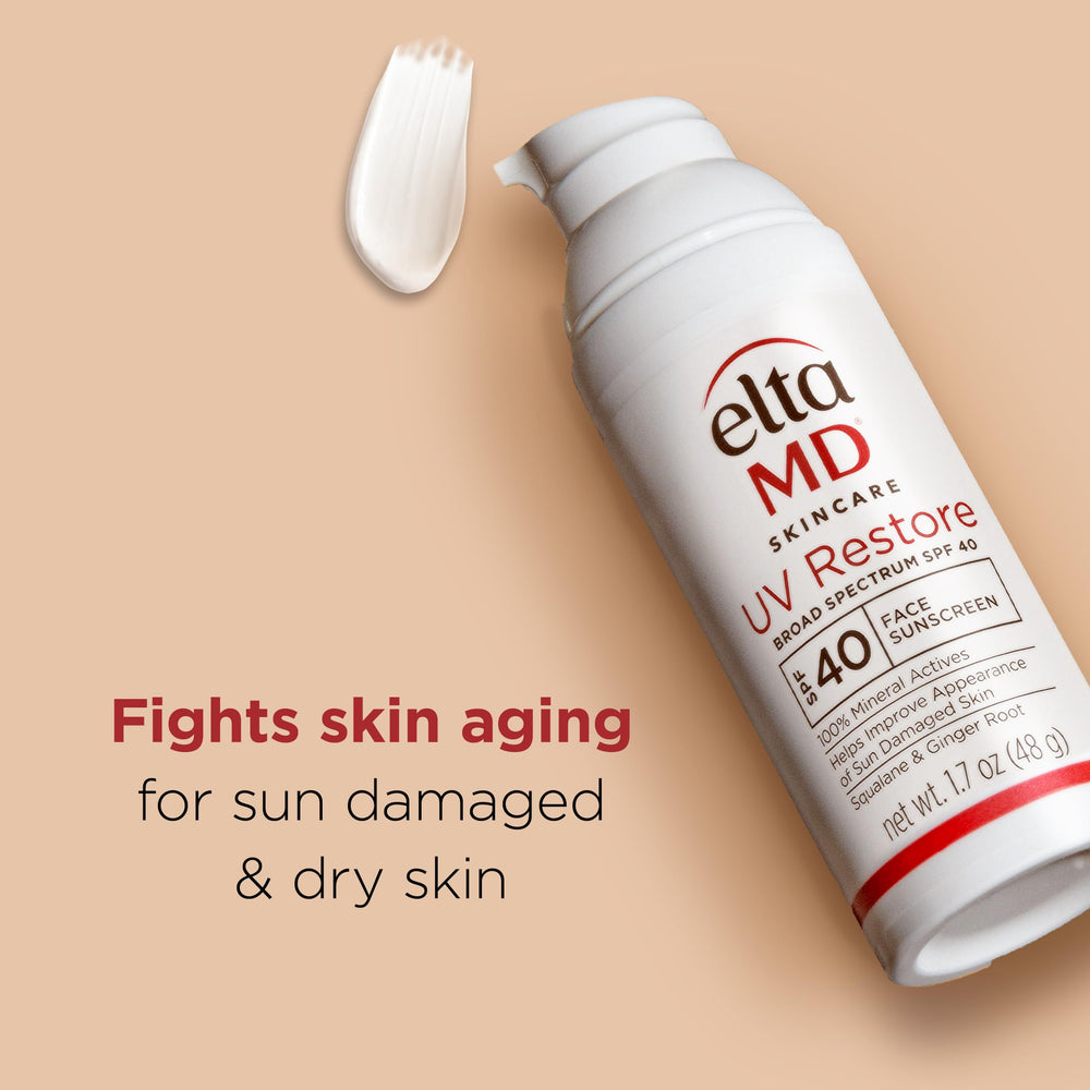 EltaMD UV Restore mineral sunscreen ingredients zinc oxide and titanium dioxide.