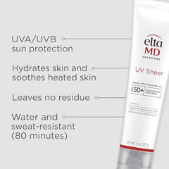 EltaMD UV Sheer sunscreen lightweight oil-free matte look